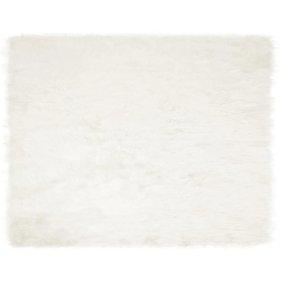 Tapis en fausse TAFALLA Blanc 200 x 280 cm Polyester - 2