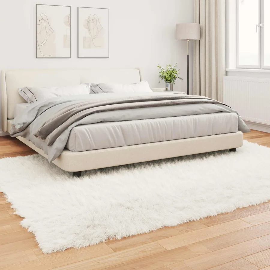 Tapis en fausse TAFALLA Blanc 200 x 280 cm Polyester - 4