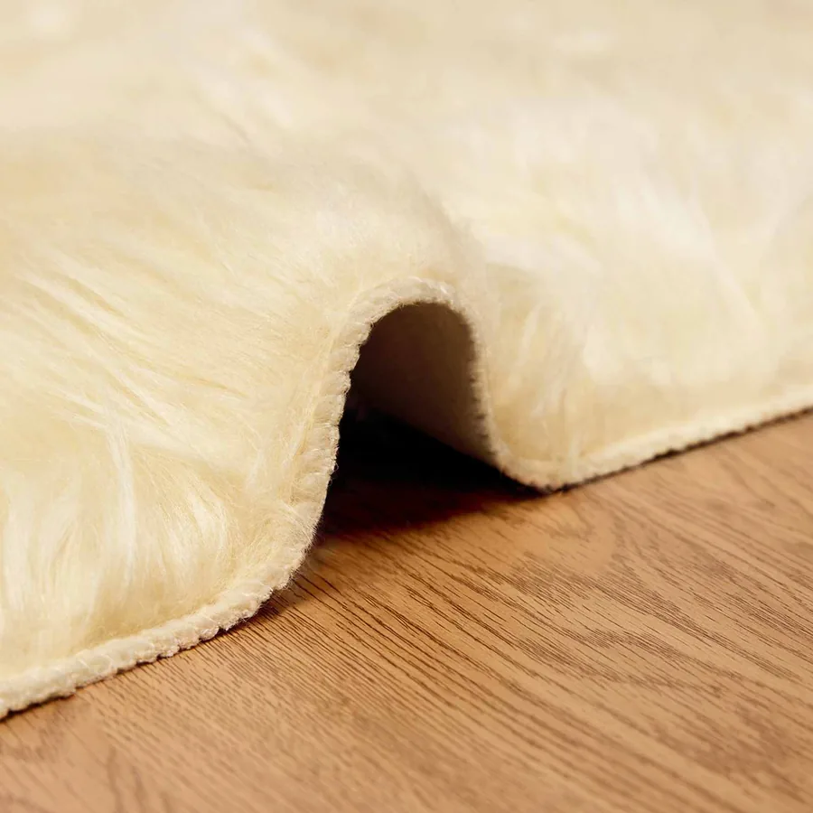 Tapis en fausse TAFALLA Crème 200 x 280 cm Polyester - 5