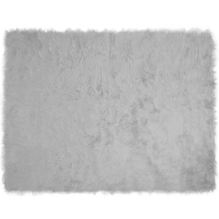 Tapis en fausse TAFALLA Gris 240 x 340 cm Polyester - 2
