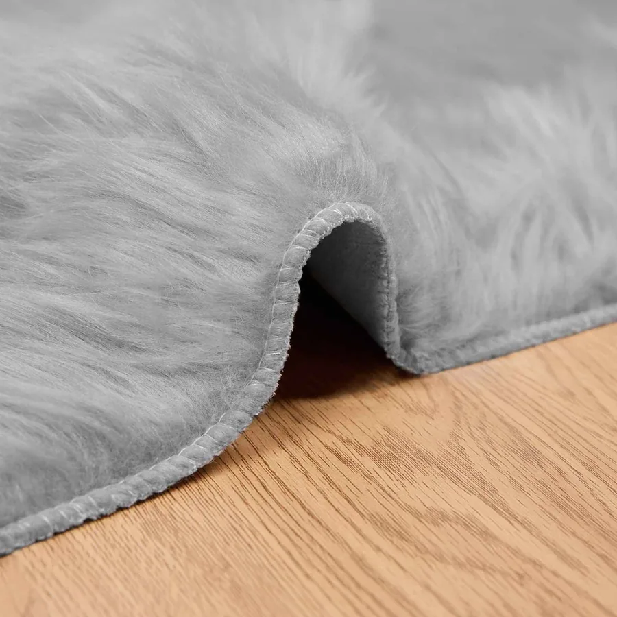 Tapis en fausse TAFALLA Gris 240 x 340 cm Polyester - 5