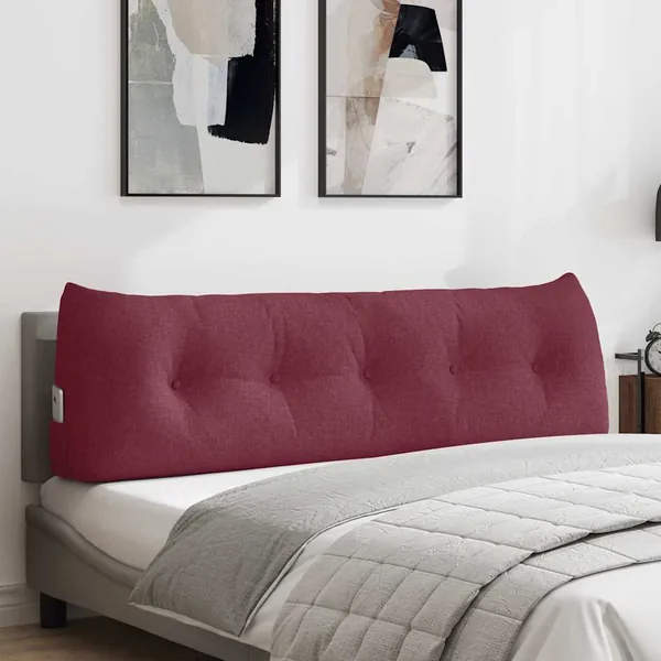 Coussin de Dos Bordeaux 160 x 24 x 50 cm tissu
