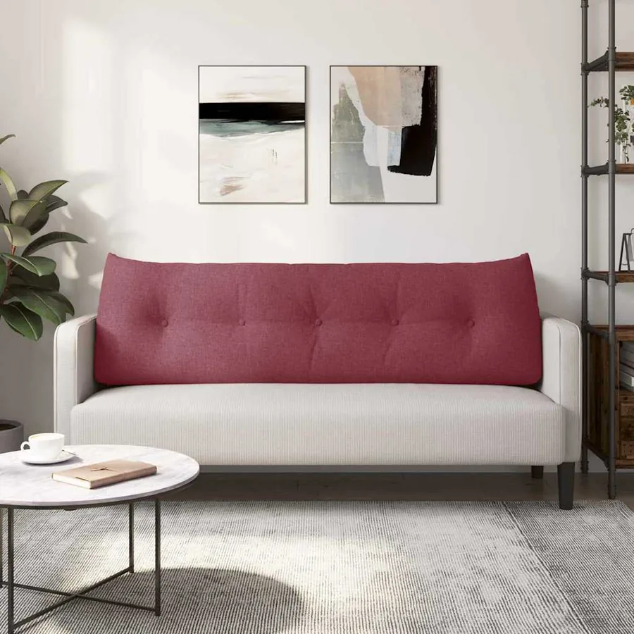Coussin de Dos Bordeaux 160 x 24 x 50 cm tissu - 4