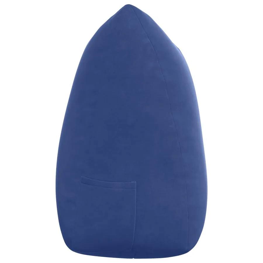 Coussin de Dos Bleu police 140 x 24 x 50 cm Velours - 7