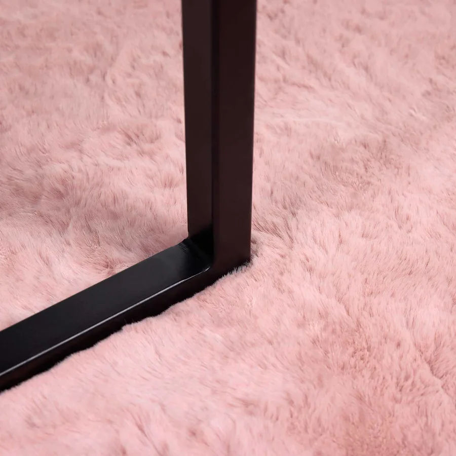 Tapis antidérapant en fausse de lapin OLITE Rose 240 x 340 cm - 6