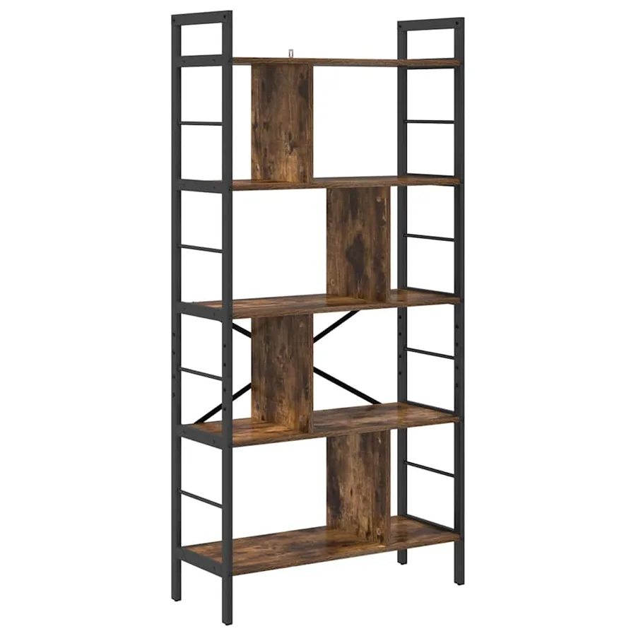 Étagère Chêne fumé 75 x 30 x 156 cm Bois d'ingénierie - 2