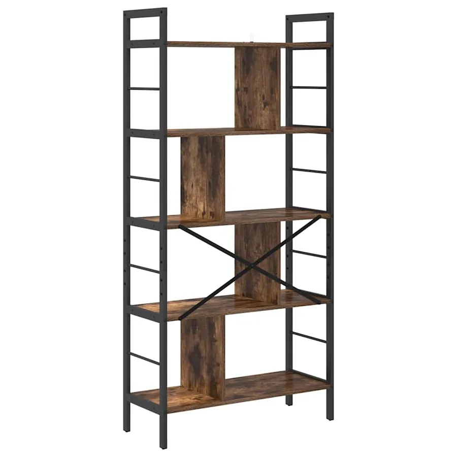 Étagère Chêne fumé 75 x 30 x 156 cm Bois d'ingénierie - 7