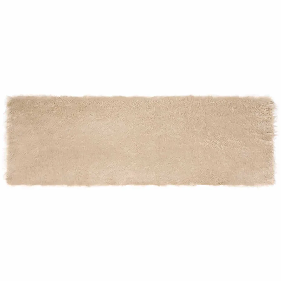 Tapis en fausse TAFALLA Beige 80 x 250 cm Polyester - 2