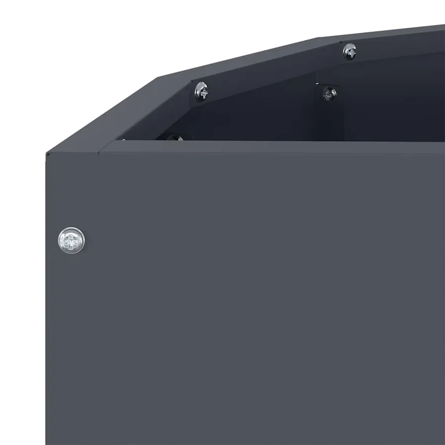 Jardinière Anthracite 60 x 30 x 35 cm Acier - 9