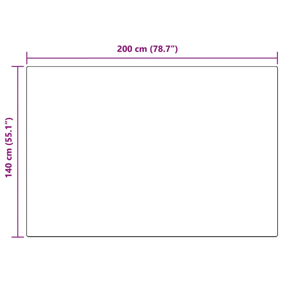 Tapis en fausse TAFALLA Anthracite 140 x 200 cm Polyester - 10