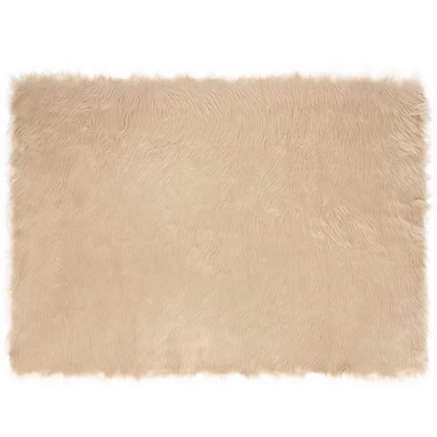 Tapis en fausse TAFALLA Beige 120 x 170 cm Polyester - 2