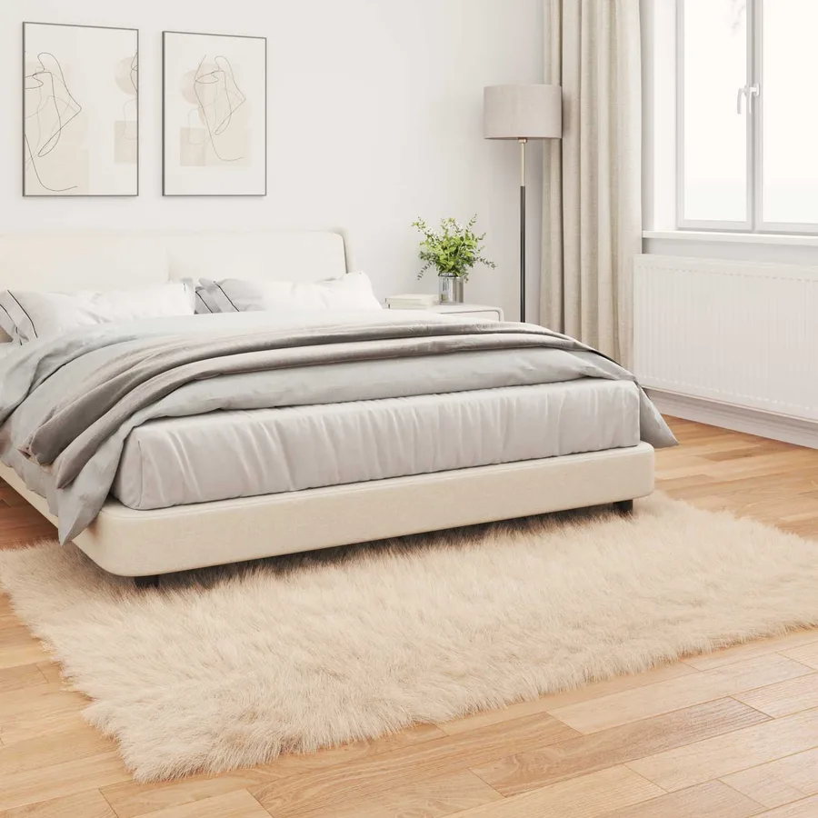 Tapis en fausse TAFALLA Beige 120 x 170 cm Polyester - 4