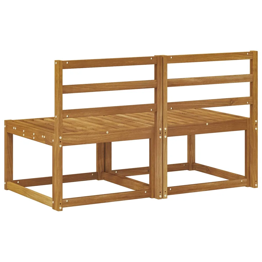 2 Pièce Sofa de milieu extérieur Bois d'Acacia Massif Naturel - 5