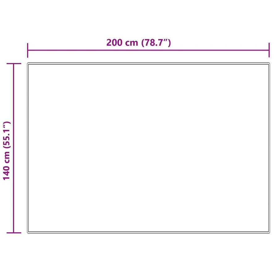 Tapis en fausse TAFALLA Crème 140 x 200 cm Polyester - 10