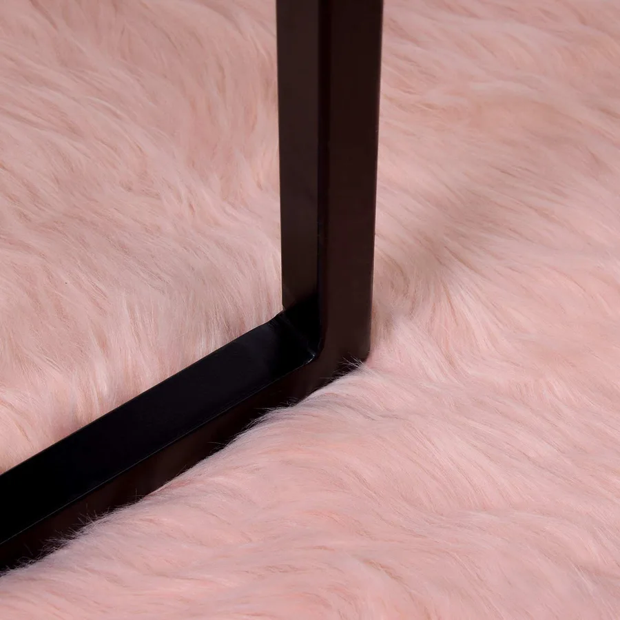 Tapis en fausse TAFALLA Rose 80 x 200 cm Polyester - 6