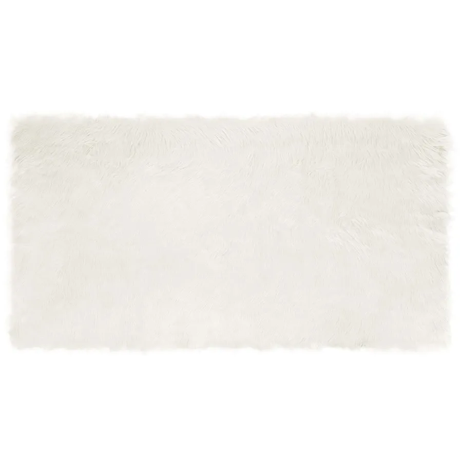 Tapis en fausse TAFALLA Blanc 80 x 150 cm Polyester - 2