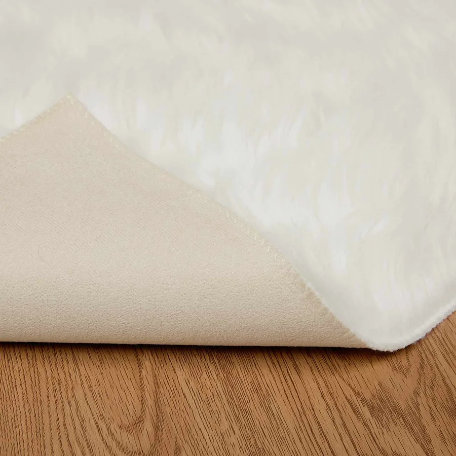 Tapis en fausse TAFALLA Blanc 80 x 150 cm Polyester - 6