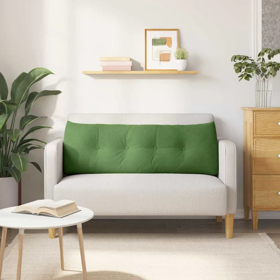 Coussin de Dos Vert clair 140 x 24 x 50 cm Velours - 4