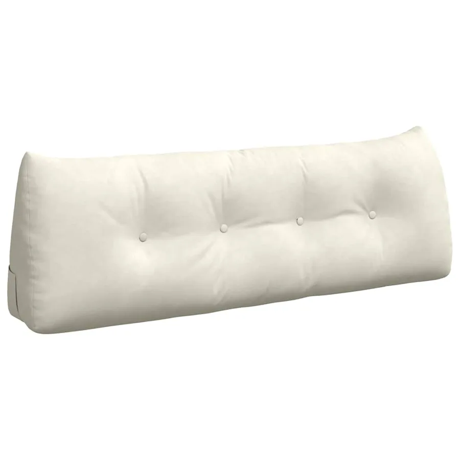Coussin de Dos Crème 140 x 24 x 50 cm Velours - 2