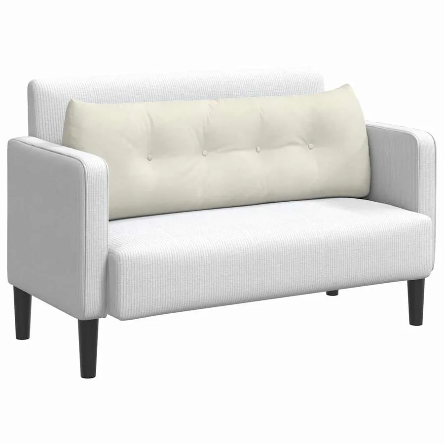 Coussin de Dos Crème 140 x 24 x 50 cm Velours - 3