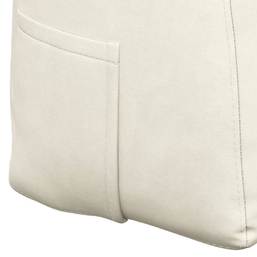 Coussin de Dos Crème 140 x 24 x 50 cm Velours - 9
