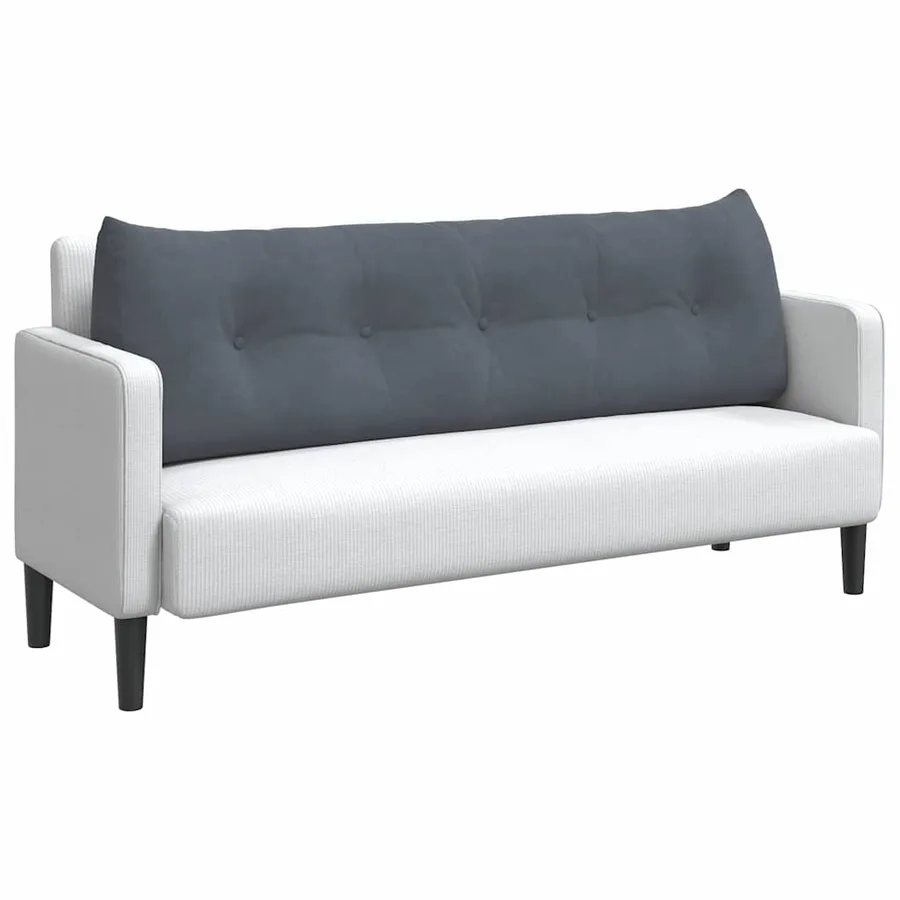 Coussin de Dos Gris foncé 160 x 24 x 50 cm Velours - 3