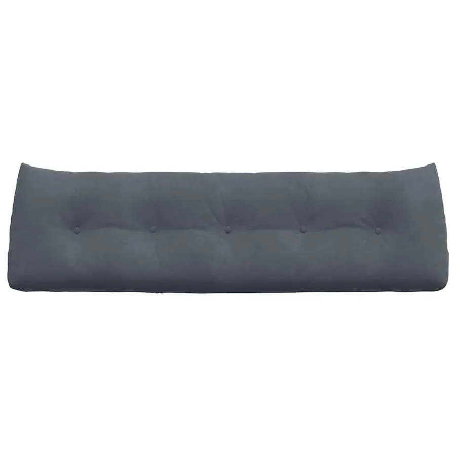 Coussin de Dos Gris foncé 160 x 24 x 50 cm Velours - 6