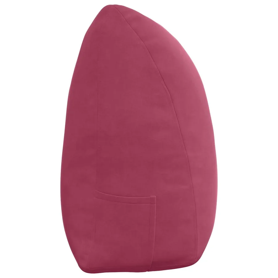Coussin de Dos Bordeaux 160 x 24 x 50 cm Velours - 7