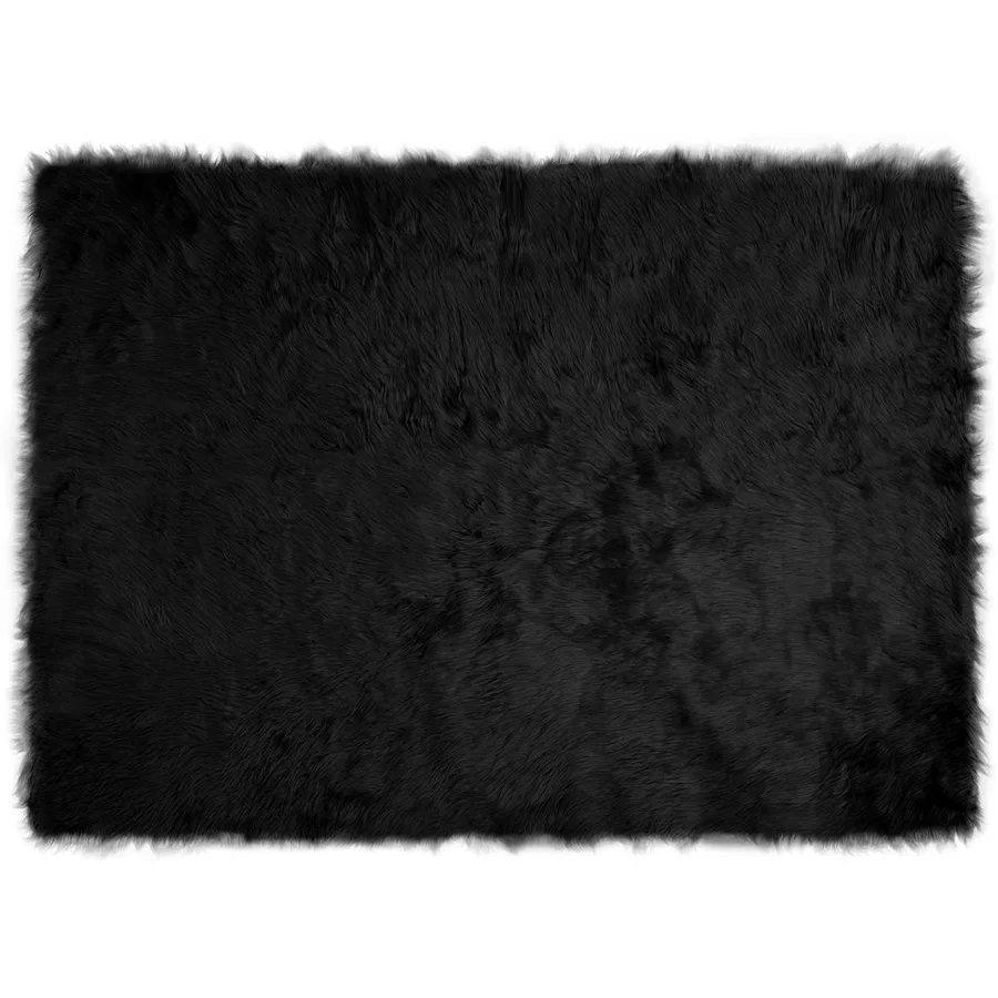 Tapis en fausse TAFALLA Noir 120 x 170 cm Polyester - 2