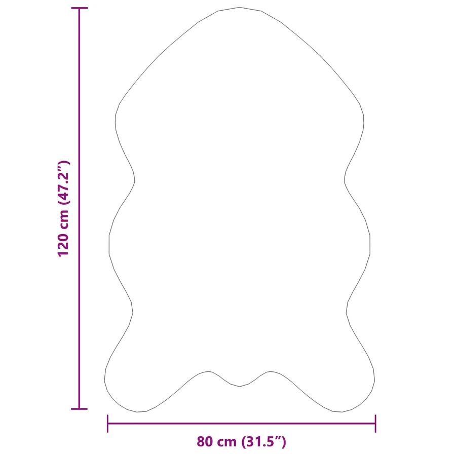 Tapis en fausse TAFALLA Anthracite 80 x 120 cm Polyester - 11