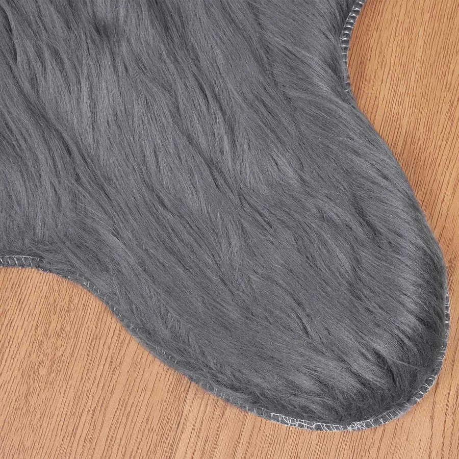Tapis en fausse TAFALLA Anthracite 80 x 120 cm Polyester - 7
