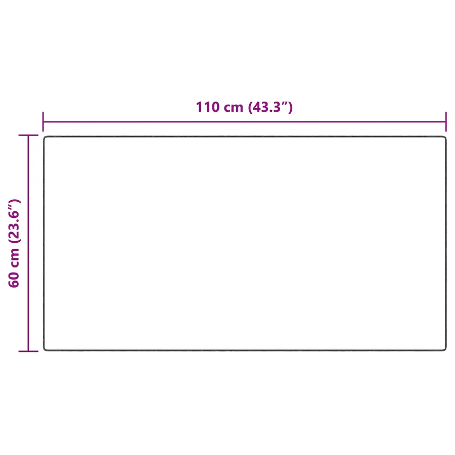 Tapis en fausse TAFALLA Anthracite 60 x 110 cm Polyester - 8