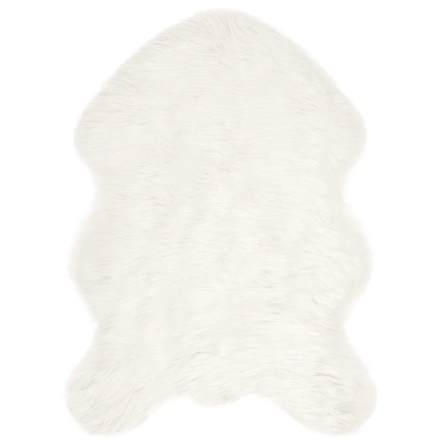Tapis en fausse TAFALLA Blanc 60 x 90 cm Polyester - 2