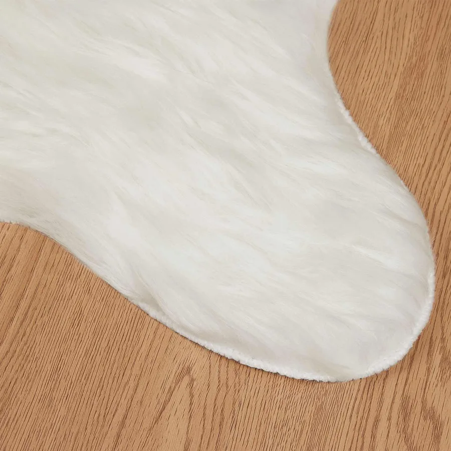 Tapis en fausse TAFALLA Blanc 60 x 90 cm Polyester - 7