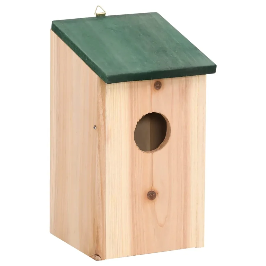 4 pcs Nichoirs Bois 12x12x22 cm - 2