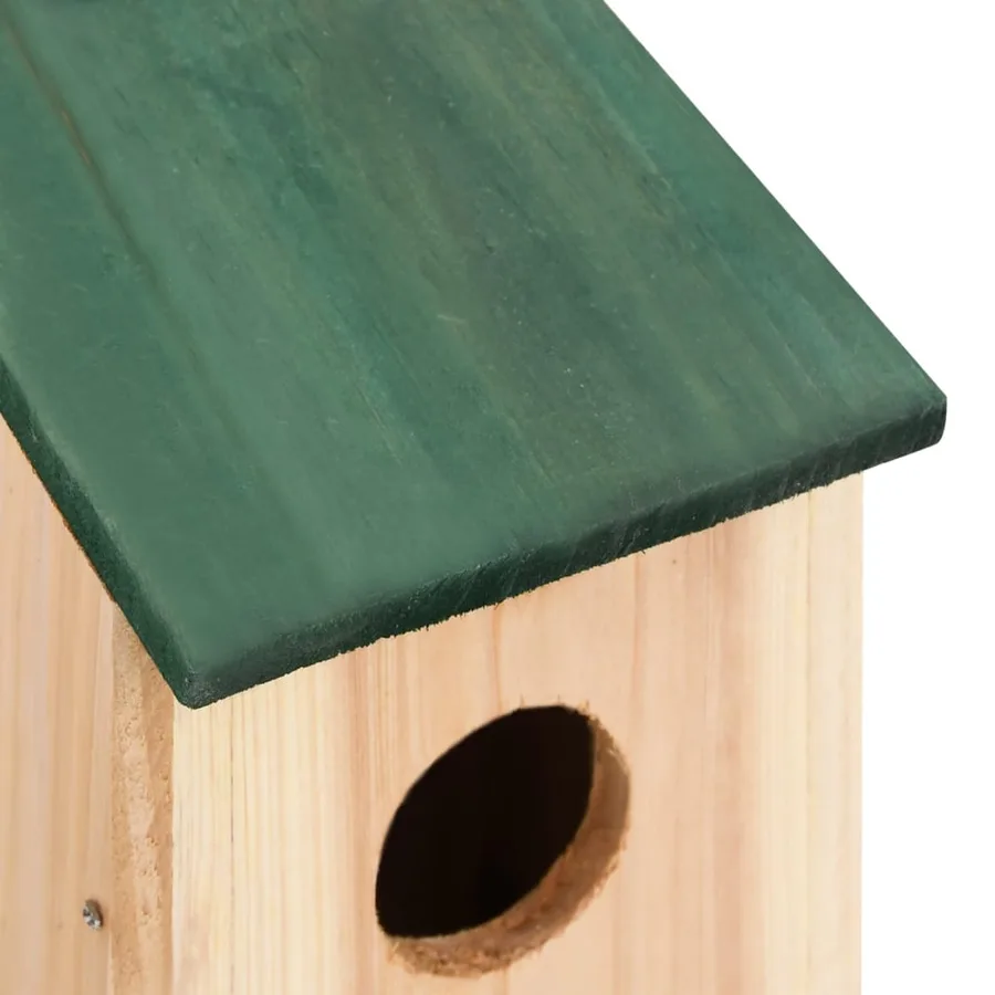 4 pcs Nichoirs Bois 12x12x22 cm - 7