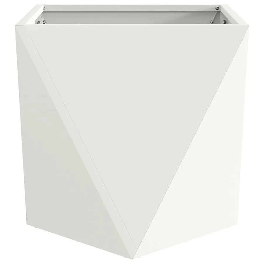Jardinière 2 pc Blanc 40 x 40 x 40 cm Acier - 6