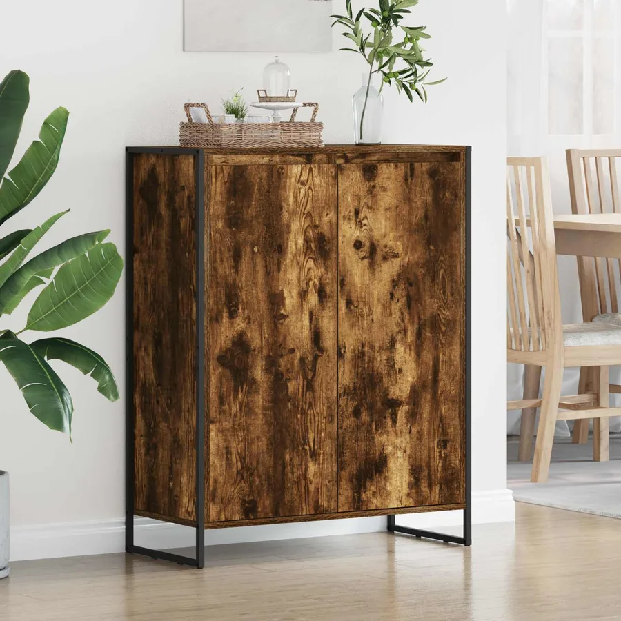 Cabinet à chaussures avec stockage Chêne Fumé 79 x 36 x 100 cm - 4