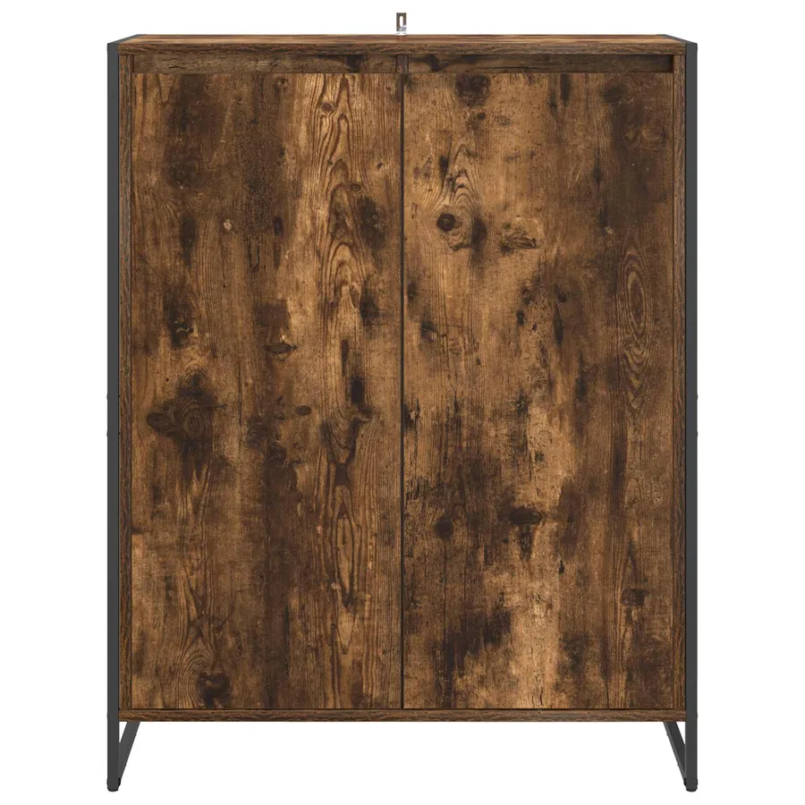 Cabinet à chaussures avec stockage Chêne Fumé 79 x 36 x 100 cm - 6