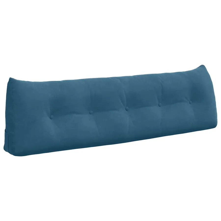 Coussin de Dos Bleu 160 x 24 x 50 cm Velours - 2