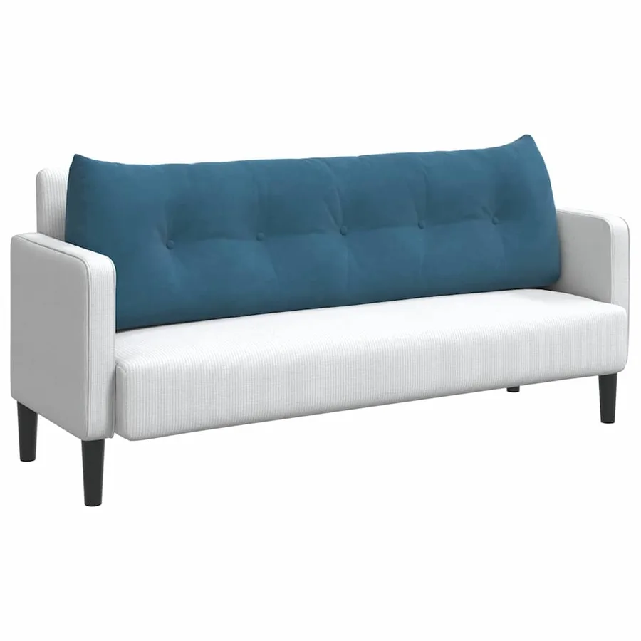 Coussin de Dos Bleu 160 x 24 x 50 cm Velours - 3