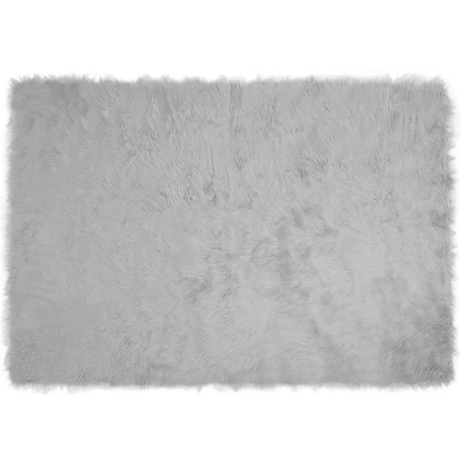 Tapis en fausse TAFALLA Gris 120 x 170 cm Polyester - 2