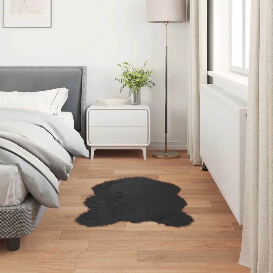 Tapis en fausse TAFALLA Noir 60 x 90 cm Polyester - 4