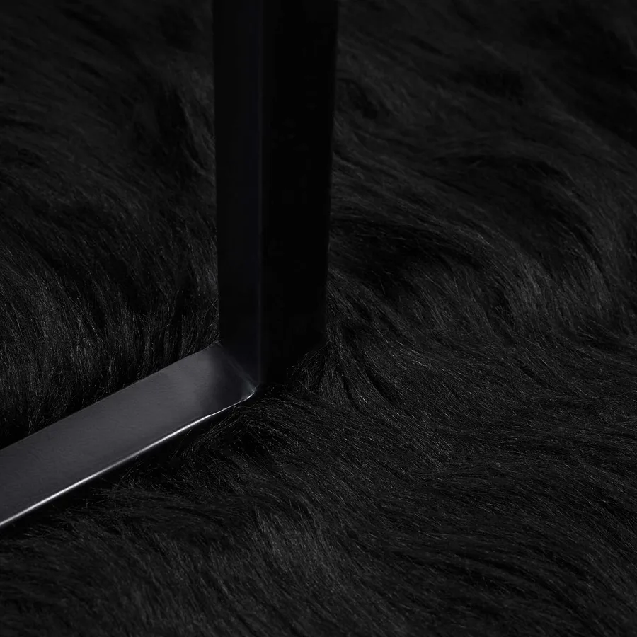 Tapis en fausse TAFALLA Noir 60 x 90 cm Polyester - 5