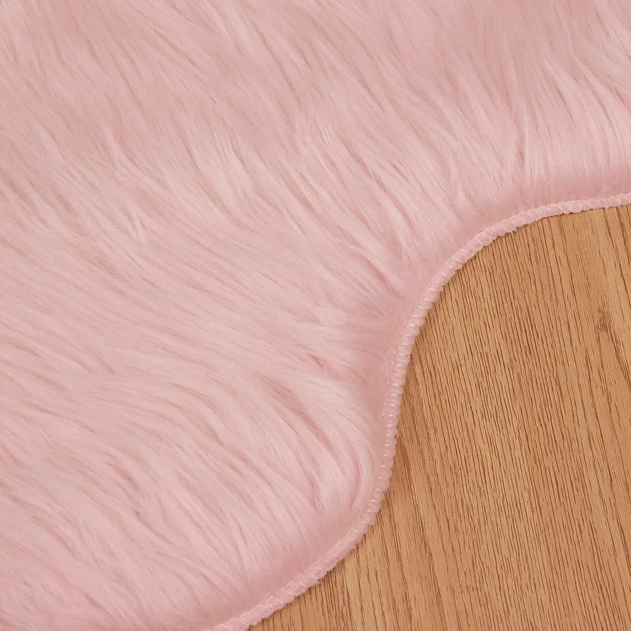 Tapis en fausse TAFALLA Rose 80 x 120 cm Polyester - 7