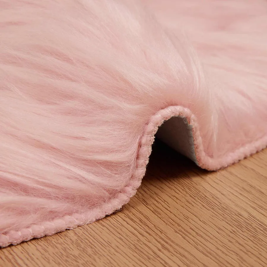 Tapis en fausse TAFALLA Rose 80 x 120 cm Polyester - 9