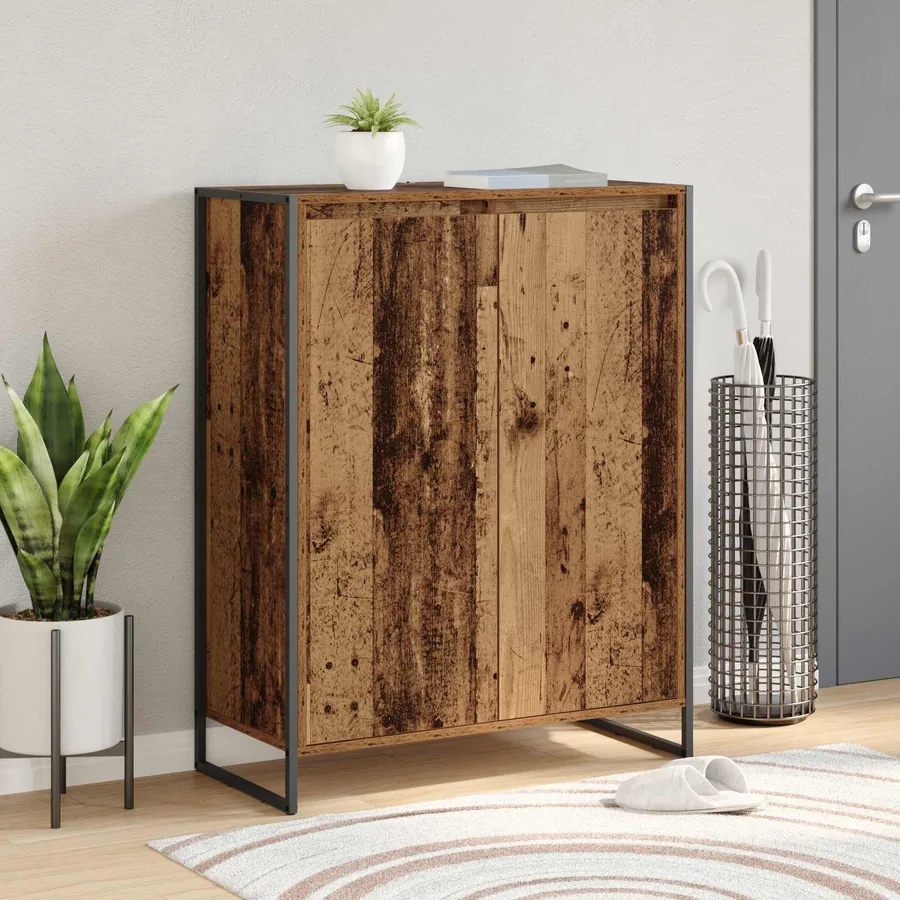 Cabinet à chaussures avec stockage Bois Ancien 79 x 36 x 100 cm