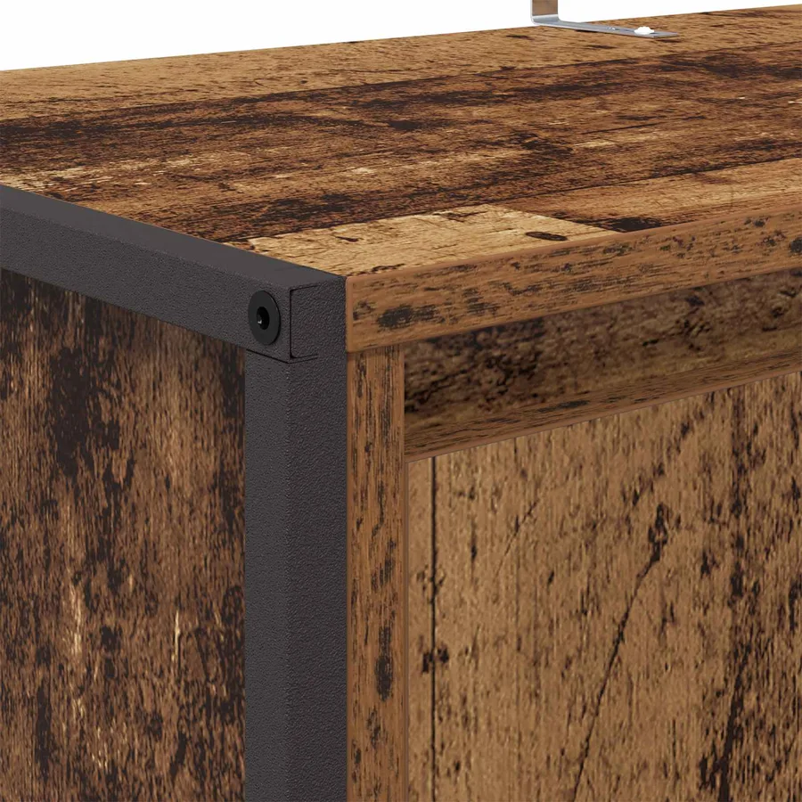 Cabinet à chaussures avec stockage Bois Ancien 79 x 36 x 100 cm - 9