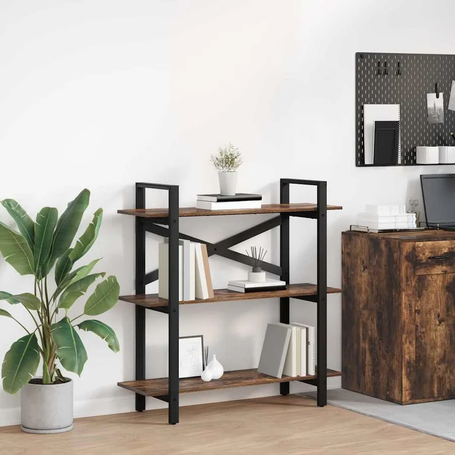 Étagère Chêne fumé 100 x 33,5 x 102 cm Bois d'ingénierie