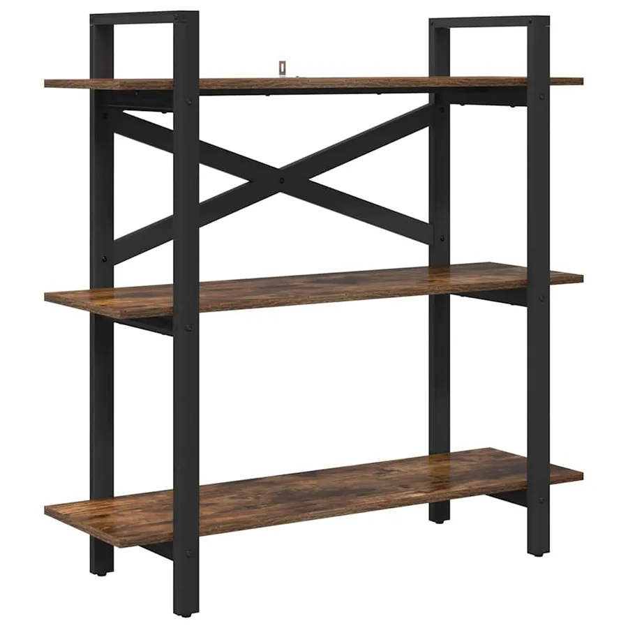 Étagère Chêne fumé 100 x 33,5 x 102 cm Bois d'ingénierie - 2